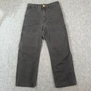 Big Bud Press Carpenter Jeans Faded Black Cotton Denim Straight Leg Small Boho